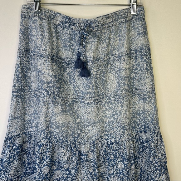 J. Jill Denim Ombre midi Skirt Bandana Pattern medium paisley - Picture 3 of 10